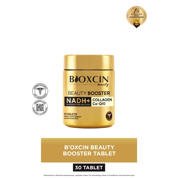 Beauty Booster 60 Tablet - Kolajen Nicotinamide CoQ10 Glutatyon  Astaksantin Resveratrol Hya Asit.