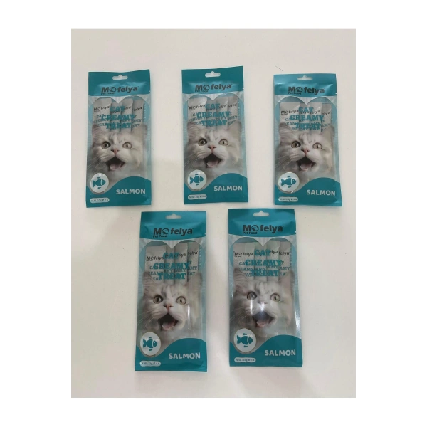 KEDİ ÖDÜL KREMA SOMONLU 15gr 4lü x 5Adet