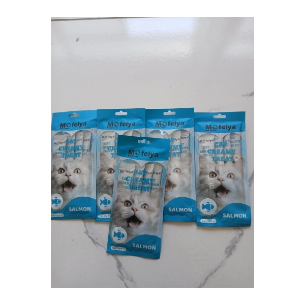 KEDİ ÖDÜL KREMA SOMONLU 15gr 4lü x 5Adet