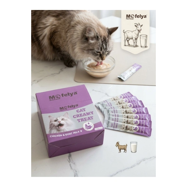 KEDİ ÖDÜL KREMA TAVUK ETLİ KEÇİ SÜTLÜ15 Gr 60LI KUTU