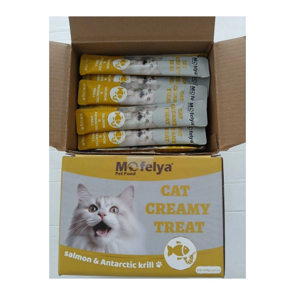KEDİ ÖDÜL KREMA SOMON & ANTARTİKA KRİLLİ 60LI KUTU