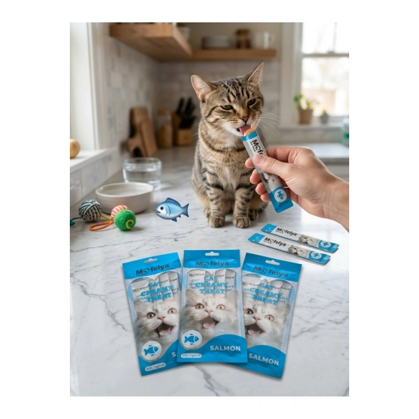 SOMONLU KREM KEDİ ÖDÜL MAMASI 15 GR*4 3 LÜ