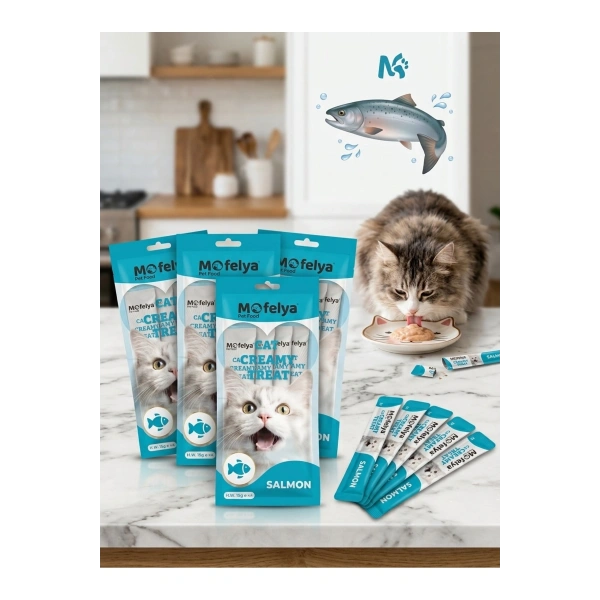 SOMONLU KREM KEDİ ÖDÜL MAMASI 15 GR*4 5 Lİ