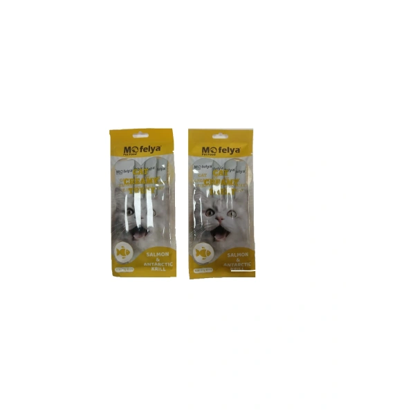 KEDİ ÖDÜL KREMA SOMON & ANTARTİKA KRİLLİ 15g 4 lü paket x2 adet