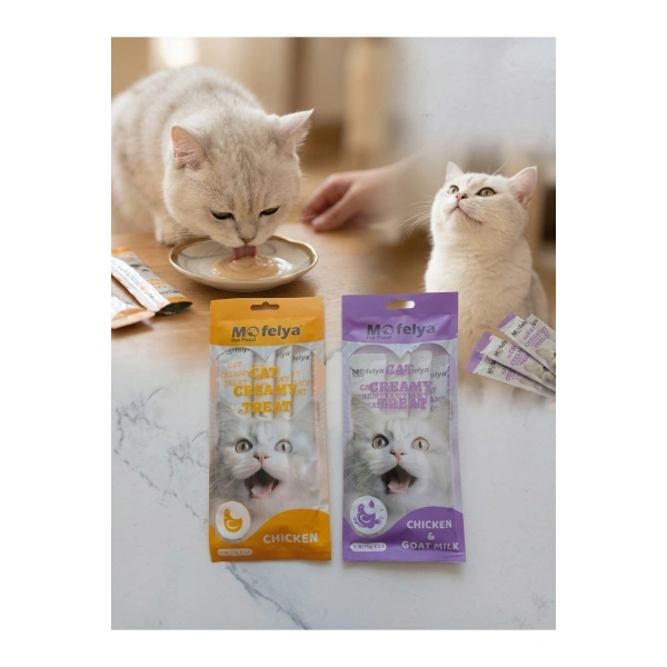 TAVUK ETLİ KREM KEDİ ÖDÜL MAMASI KARIŞIK 15 G 4 LÜ PAKET X2
