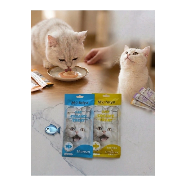 SOMONLU KREM KEDİ ÖDÜL MAMASI KARIŞIK 15 G 4 LÜ PAKET X2