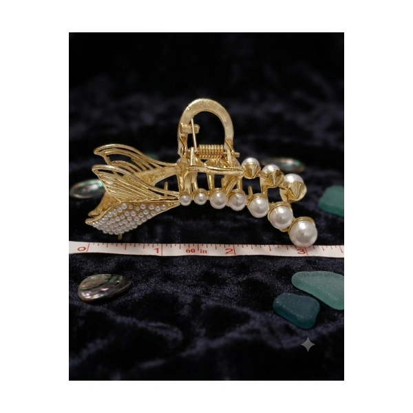Gold inci metal model balık toka
