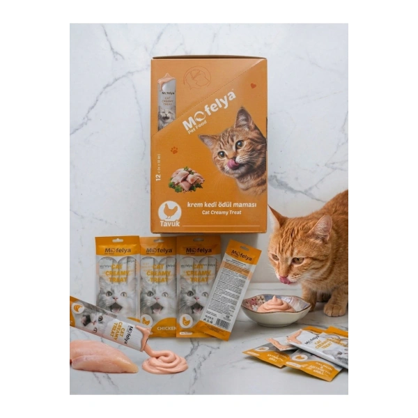 Krem Kedi Ödül Maması Tavuk Aromalı 12*4lü Paket Toplam 48 Ad.