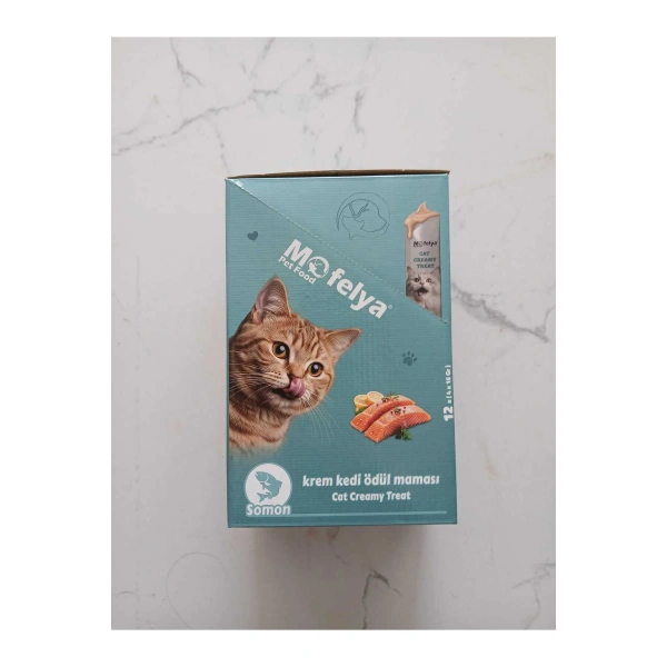 Krem Kedi Ödül Maması Somon Aromalı 12*4lü Paket Toplam 48 Ad.