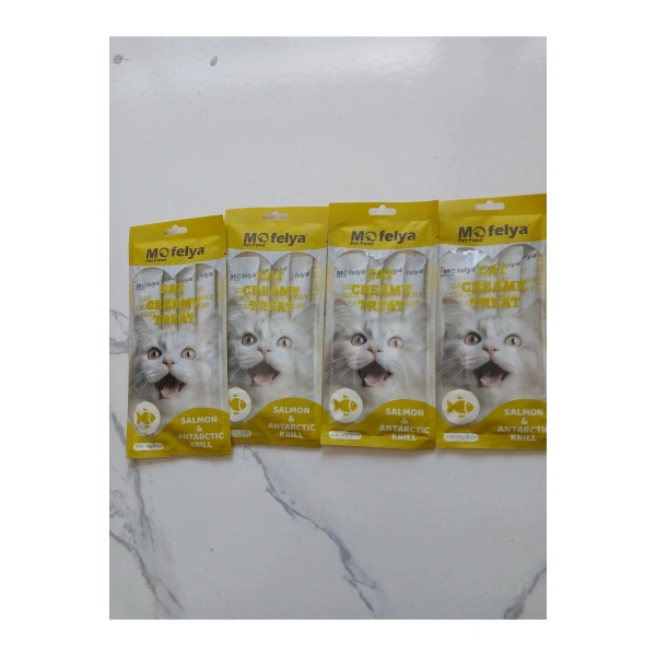 Krem Kedi Ödül Maması Somon % Antartik Krill Aromalı 12*4lü Paket Toplam 48 Ad.