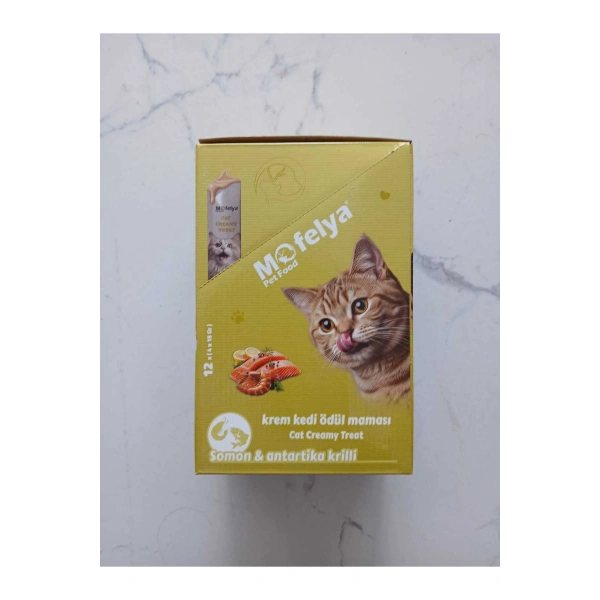 Krem Kedi Ödül Maması Somon % Antartik Krill Aromalı 12*4lü Paket Toplam 48 Ad.