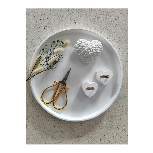 Söz Nişan Tepsisi 26 cm SET Yüzük Tutucu ve Kalp Hediyeli