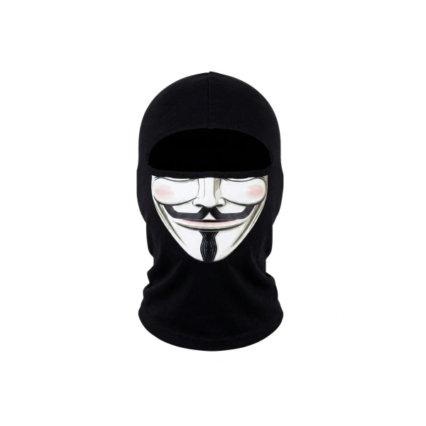 Unisex Baskılı Balaklava 1 Adet Tek Beden Viskoz Kask İçi Motosiklet Maskesi