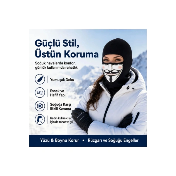 Unisex Baskılı Balaklava 1 Adet Tek Beden Viskoz Kask İçi Motosiklet Maskesi