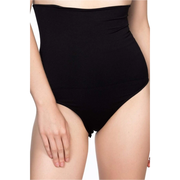 Siyah Double Yüksek Bel Çıtçıtlı Slip Korse - SSSSSS6089-9899