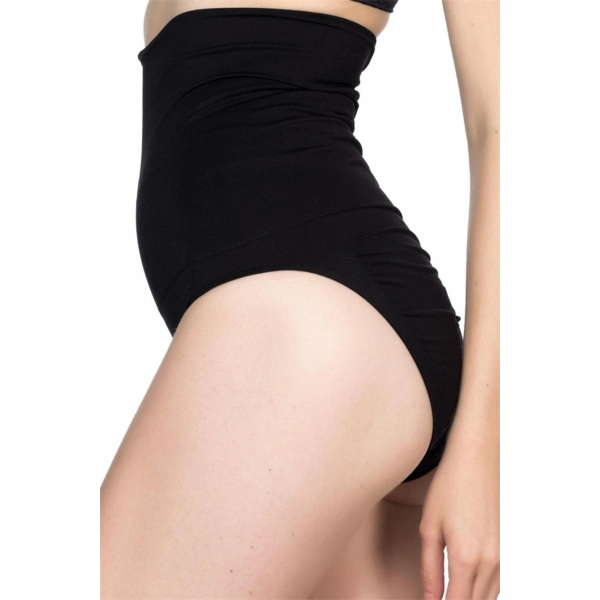 Siyah Double Yüksek Bel Çıtçıtlı Slip Korse - SSSSSS6089-9899