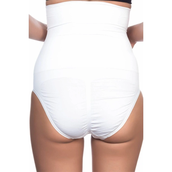 Beyaz Yüksek Bel Double Slip Korse - SSSSSS4130-8403