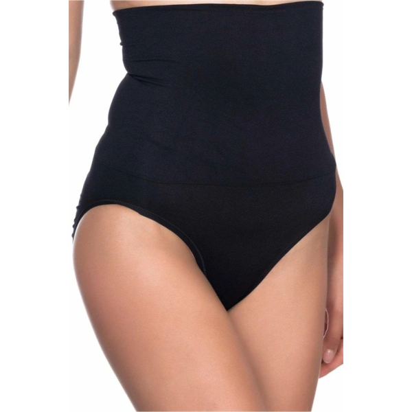 Siyah Yüksek Bel Double Slip Korse - SSSSSS4046-6117