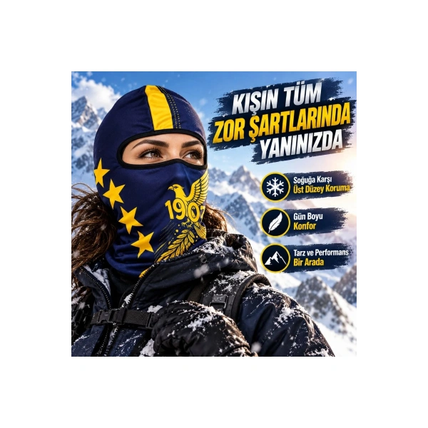 Taraftar Maskesi Kışlık Unisex Termal Balaklava Boyunluk Nefes Alabilen Rüzgara Dayanıklı