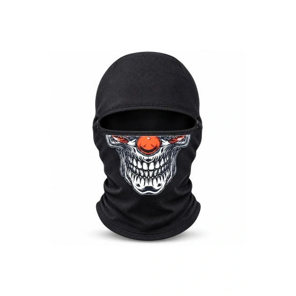 Unisex Şık Palyaço Desenli Balaklava Kışlık Tam Yüz Maske Termal Nefes Alan Esnek Kask Altı Boyunluk
