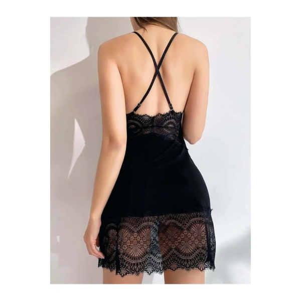 Eteği Dantel Fantezi Gecelik - SSSSSS4233-9207