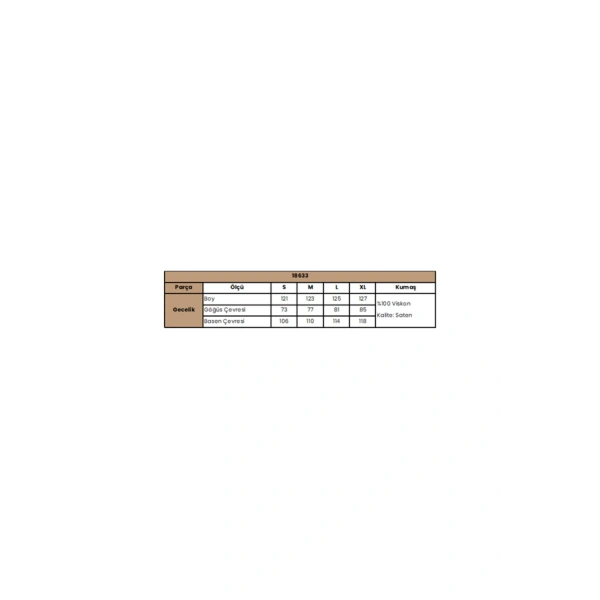 Göğüs ve Sırt Dekolteli Dantelli Saten Gecelik - SSSSSS9588-2123