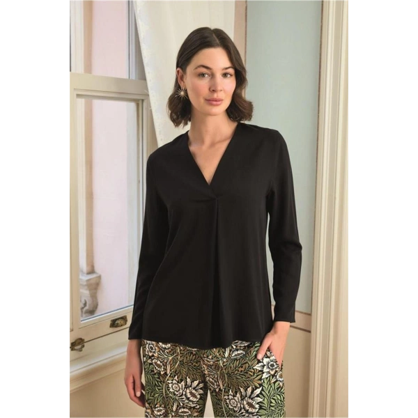 Çiçek Yaprak ve Etnik Desenli Uzun Kollu Pijama Takımı - SSSSSS9958-2406