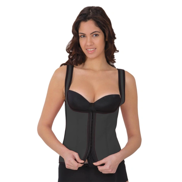 Gri MI 9173 Terletici Agraflı Göğsü Açık Atlet Korse - SSSSSS1583-6266