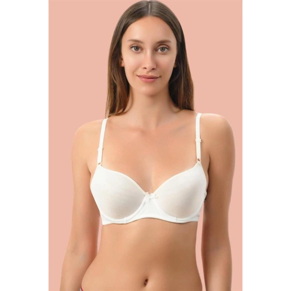 Beyaz Dolgulu Mikro Tek Sütyen - SSSSSS5006-3228