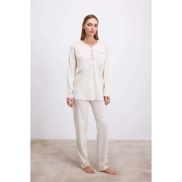 Uzun Kollu T-Shirt ve Pantolon Pijama Takım - SSSSSS3228-9345