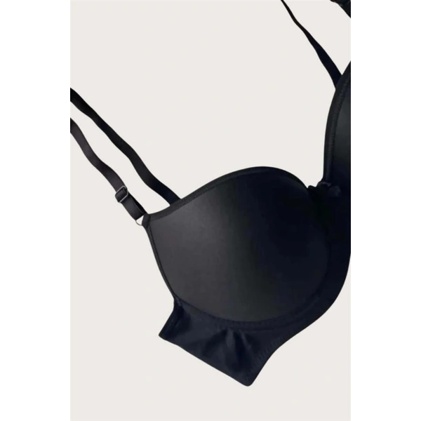 Mikro Kumaş Push Up Dolgulu Balenli Günlük Tek Destekli Sütyen - SSSSSS7613-4031