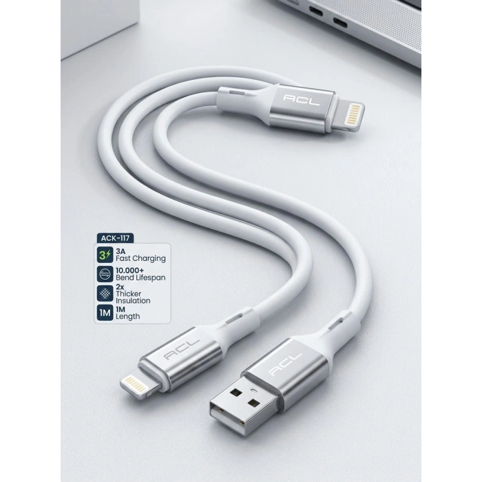 Marchè Bien ACL ACK-117 3A Lightning iPhone Hızlı Şarj Kablosu 1 Metre - Lisinya