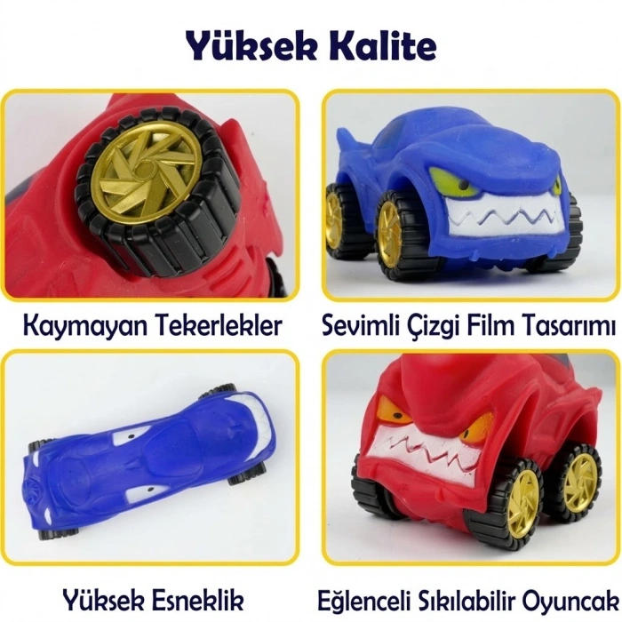 Marchè Bien Esnek Sıkılabilir Araba Seti - Fidget 2 li  (Lisinya)