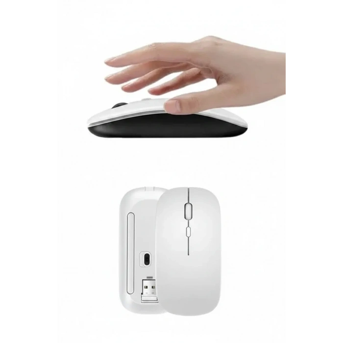 Marchè Bien Kablosuz Mouse Fare Şarjlı Bluetooth Wireless Çift Modlu Sessiz ( Lisinya )