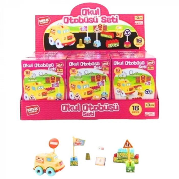 Marchè Bien Lego Okul Otobüsü Seti 16 Parça - URT-10-3597 (Lisinya)