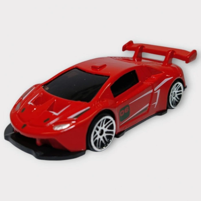 Marchè Bien Metal Mini Arabalar  8 cm - Kırmızı - 3 (Lisinya)