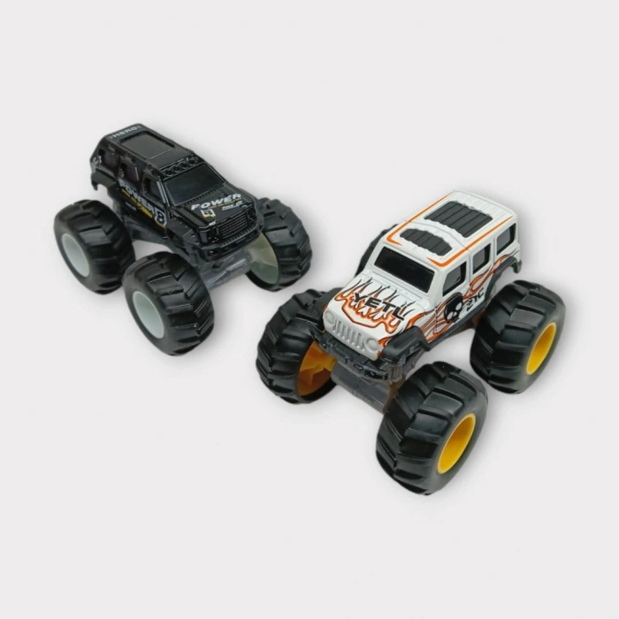 Marchè Bien Mini Off-Road Araçlar 2li - Siyah Beyaz (Lisinya)