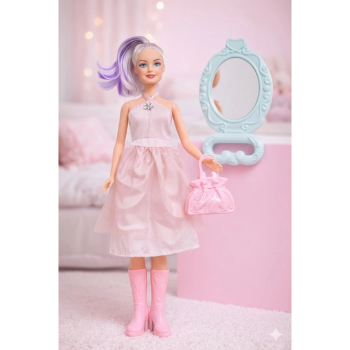 Marchè Bien Moda Seti - Aksesuarlı 30 cm Bebek Seti  (Lisinya)