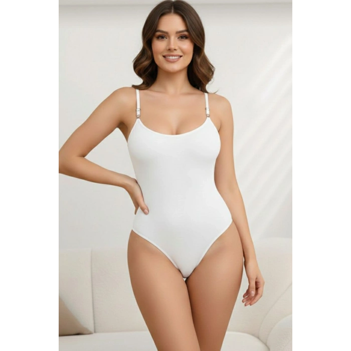 Marchè Bien örme kumaş zıbın string model toparlayıcı body 9052 Bej
