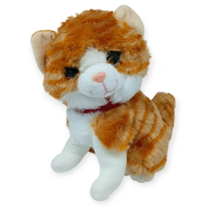 Marchè Bien Sesli Peluş Kedi 25 cm - Sarı (Lisinya)