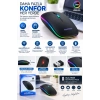 Marchè Bien Kablosuz Şarjlı Sessiz Tıklamalı Ergonomik Mouse - Lisinya