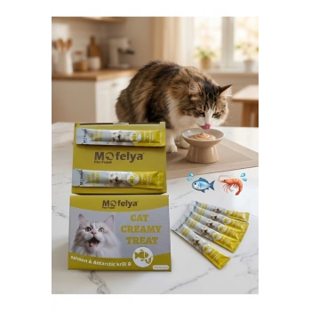 KEDİ ÖDÜL KREMA SOMON & ANTARTİKA KRİLLİ 60LI KUTU