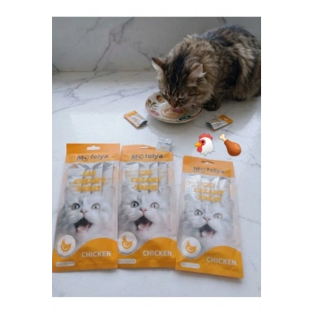 TAVUKLU KREM KEDİ ÖDÜL MAMASI 15 GR*4 3 LÜ