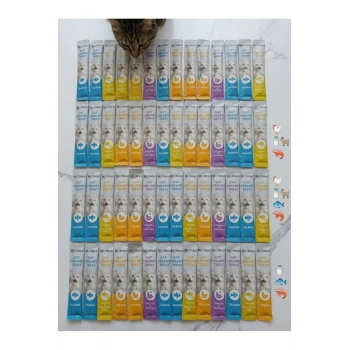 Krem Kedi Ödül Maması Karışık Tatlar 15 gr x 60 Ad.