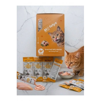 Krem Kedi Ödül Maması Tavuk Aromalı 12*4lü Paket Toplam 48 Ad.
