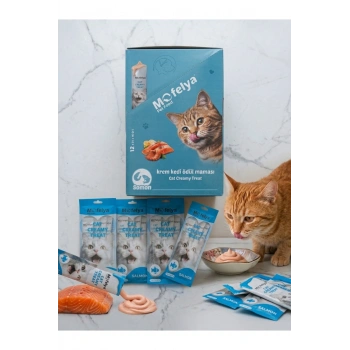 Krem Kedi Ödül Maması Somon Aromalı 12*4lü Paket Toplam 48 Ad.
