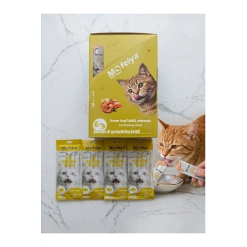 Krem Kedi Ödül Maması Somon % Antartik Krill Aromalı 12*4lü Paket Toplam 48 Ad.