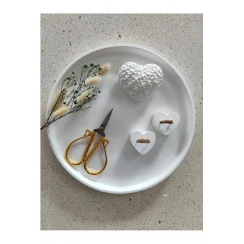 Söz Nişan Tepsisi 26 cm SET Yüzük Tutucu ve Kalp Hediyeli