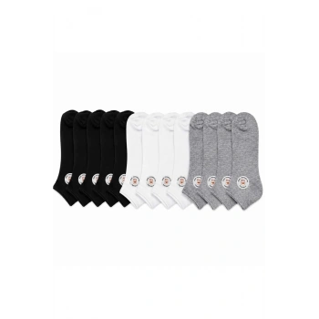 Unisex Patik Çorap 12li | %85 Pamuklu Geri Dönüşüm İplikli, İnce Dikişli Günlük Spor