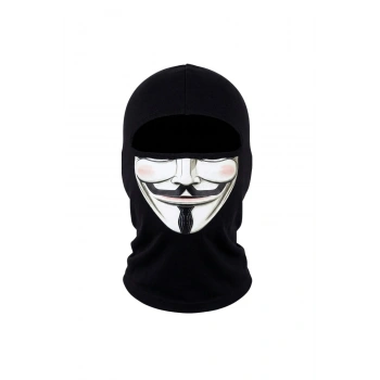 Unisex Baskılı Balaklava 1 Adet Tek Beden Viskoz Kask İçi Motosiklet Maskesi